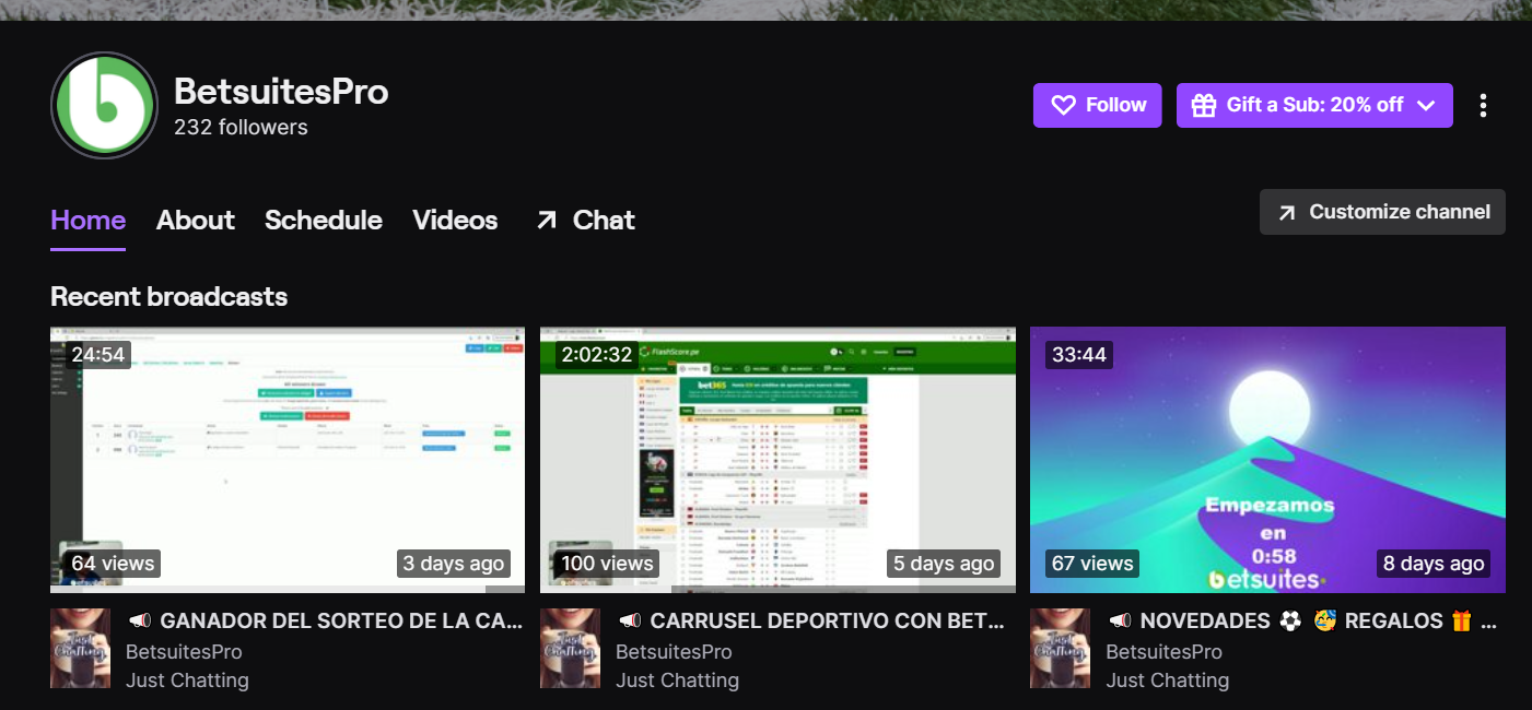 Suscribete en Twitch!